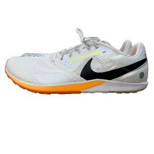 Size 10.5 Men Nike Zoom Rival XC 6 White/ Orange Track Shoe's Spikes DX7999-100